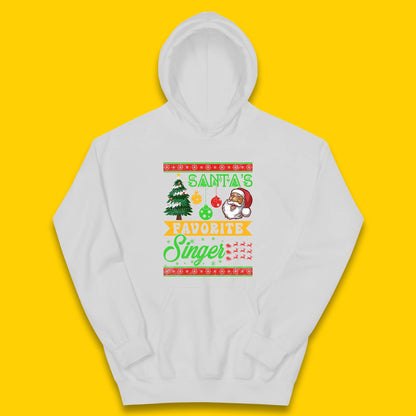 Santa's Favorite Singer Christmas Kids Hoodie