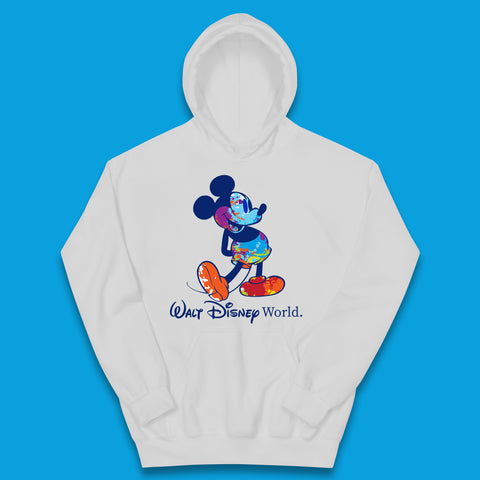 Walt Disnep World Mickey Mouse In Happy Mood Cartoon Character Disneyland Vacation Trip Disney World Kids Hoodie