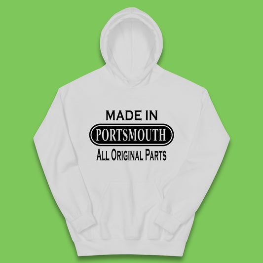 Made In Portsmouth All Original Parts Vintage Retro Birthday Port City In Hampshire, England Gift Kids Hoodie