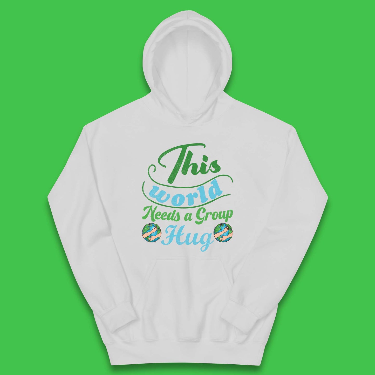 This World Needs A Group Hug Kids Hoodie
