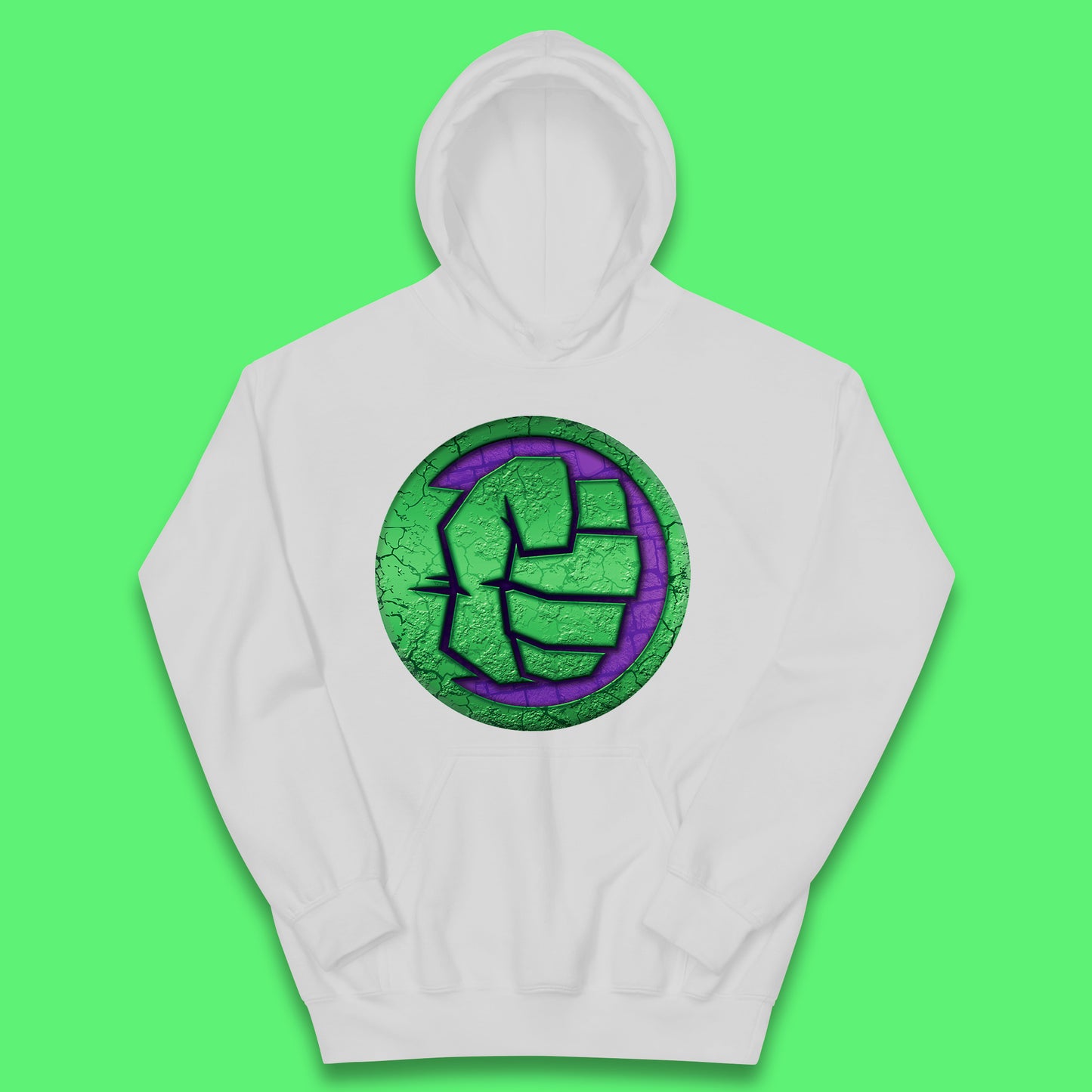 Marvels Avengers The Incredible Hulk Smash Fist Circle Logo Hulk Giant Man Hulk Superhero Movies Kids Hoodie