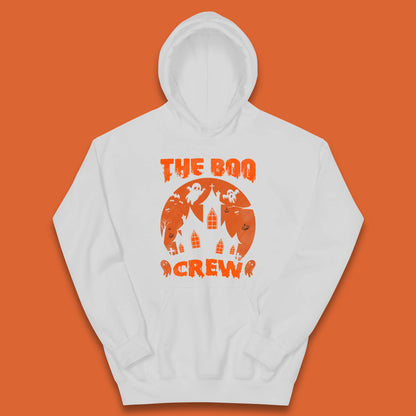 The Boo Crew Halloween Boo Squad Matching Costume Haunted House Horror Boo Ghost Kids Hoodie