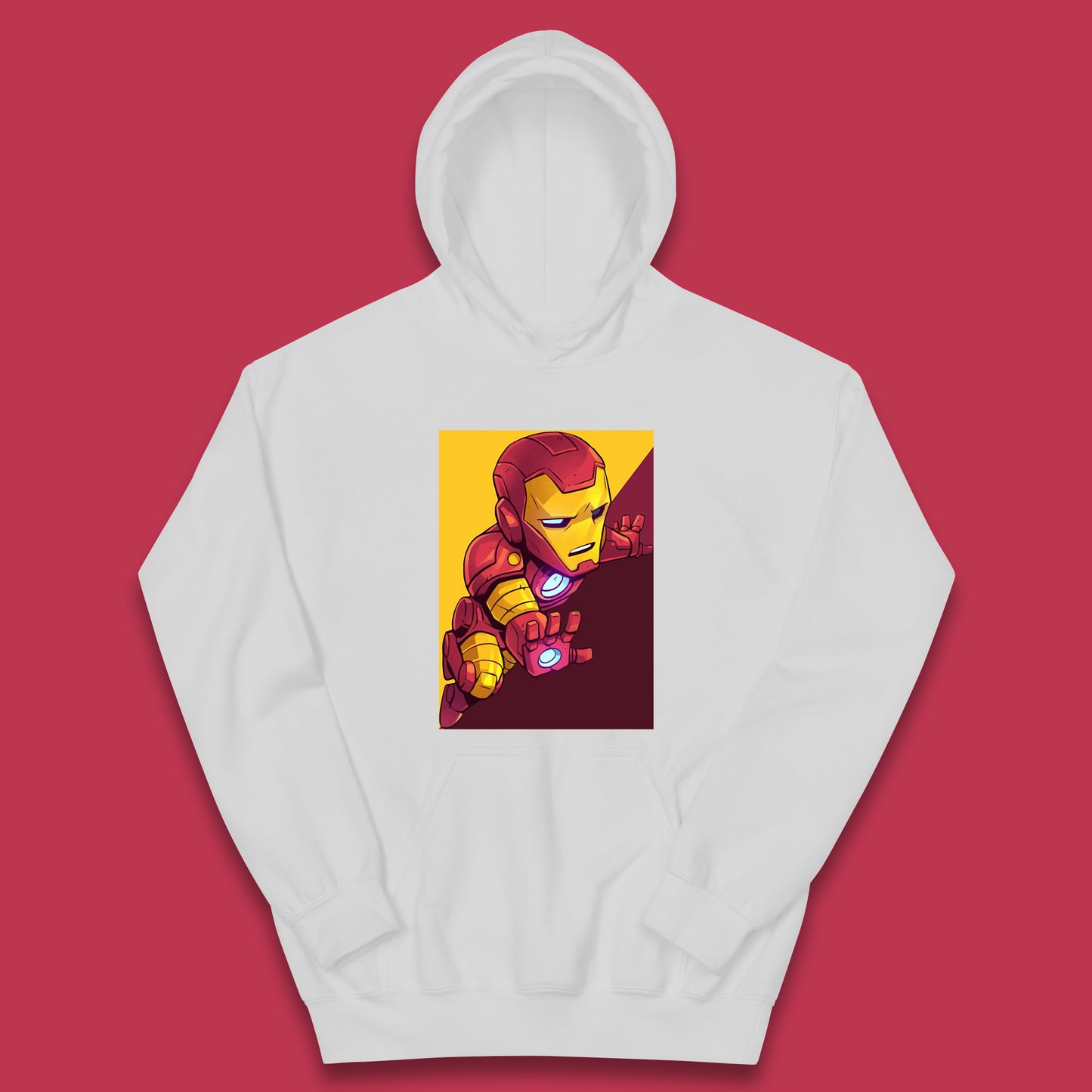 Flying Chibi Iron Man Superhero Marvel Avengers Comic Book Character Iron-Man Marvel Comics Kids Hoodie