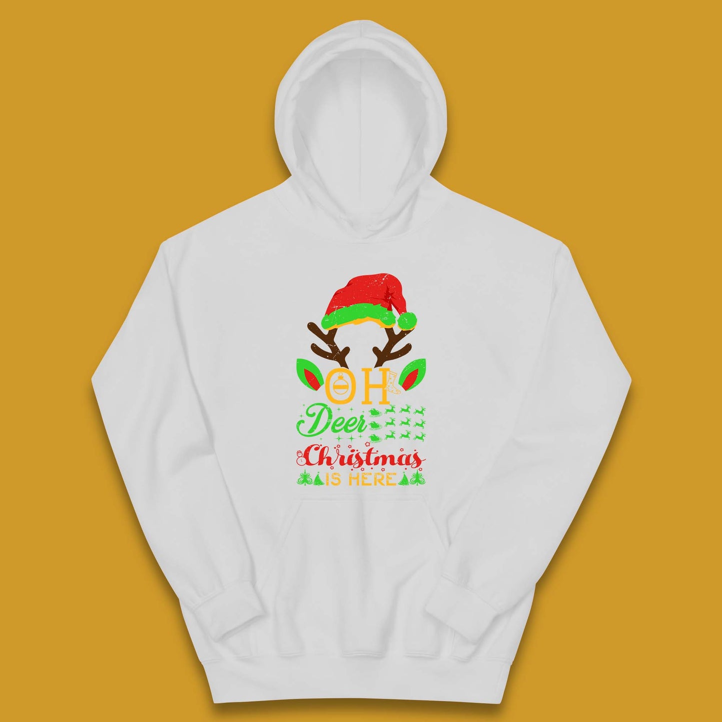 oh deer christmas is here hoodie