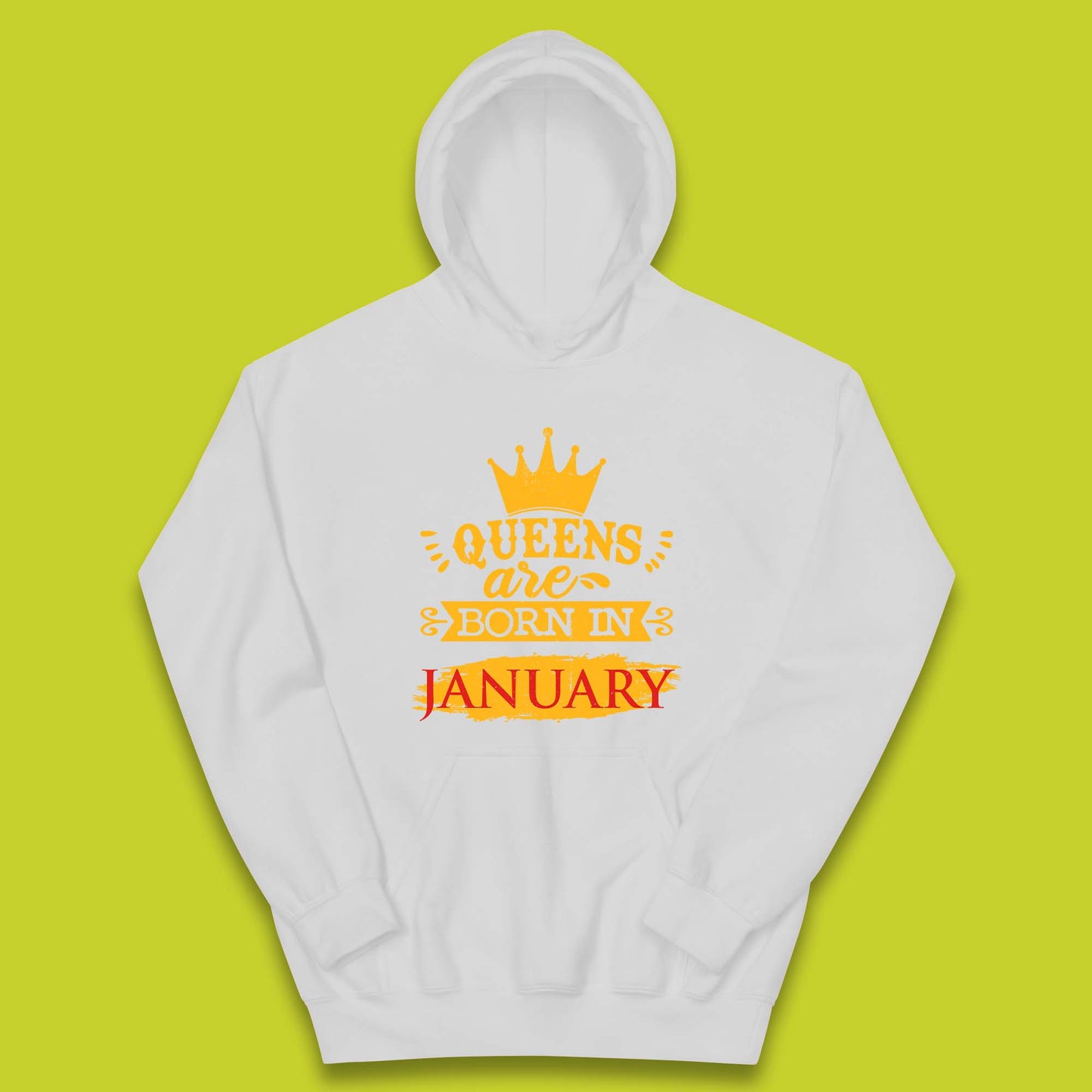 Queens Are Born In January Kids Hoodie