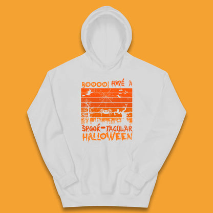 Booo Have A Spook Tacular Halloween Graveyards With Dead Tree Horror Scary Kids Hoodie