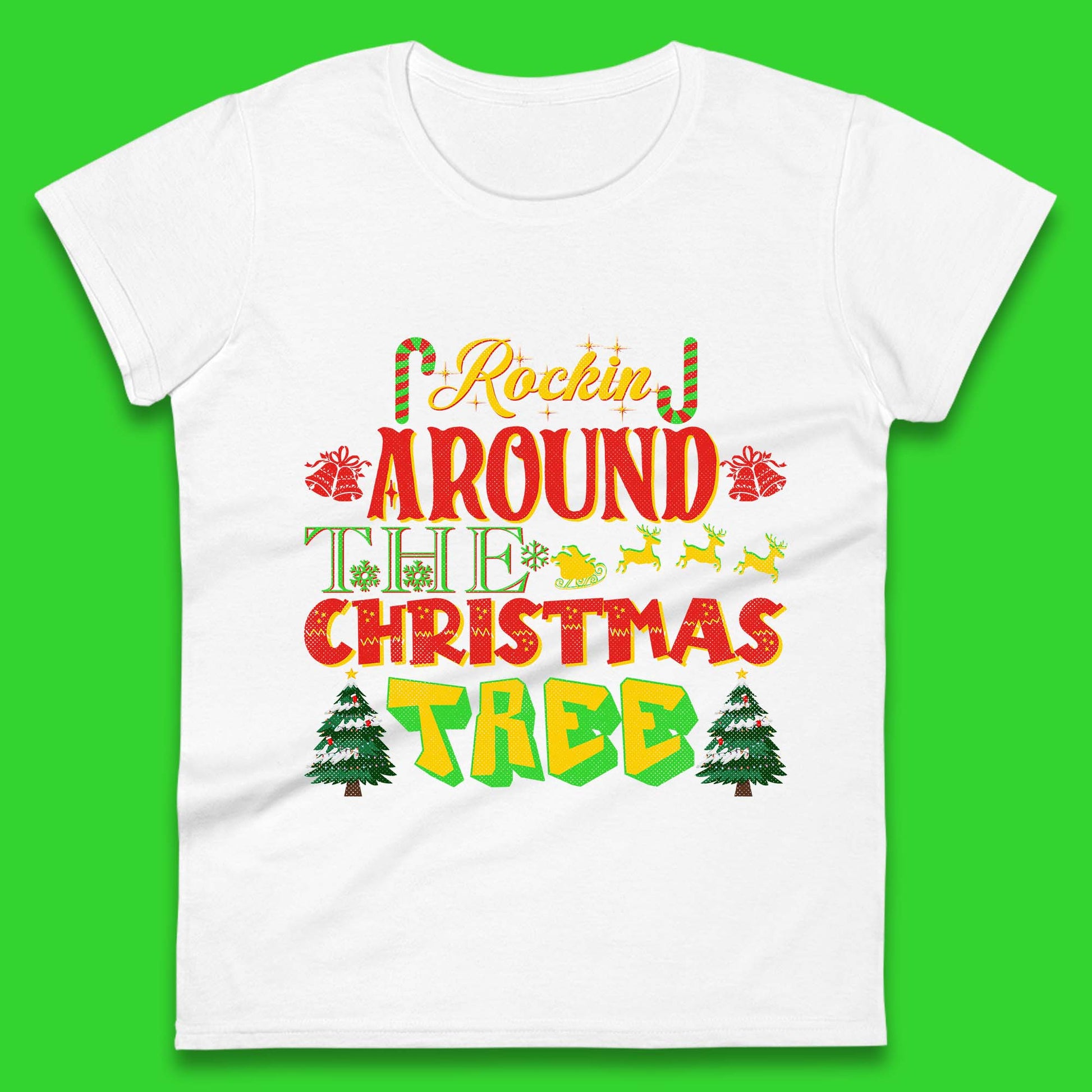 rockin around the christmas tree womens top