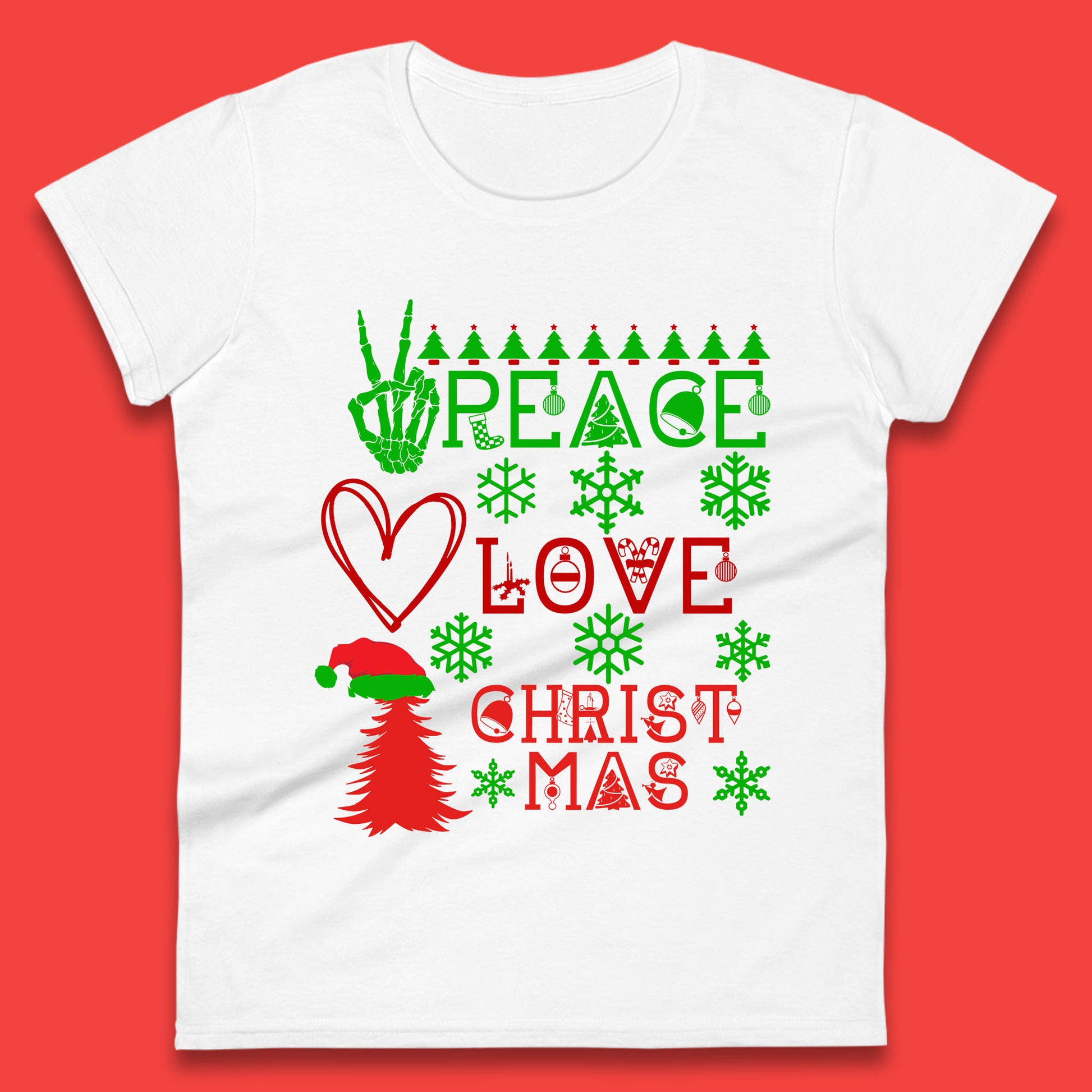 peace love christmas t shirt