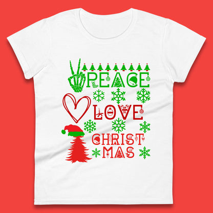 peace love christmas t shirt