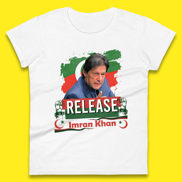 Release Imran Khan Prisoner No 804 Nation Stand With Imran Khan Pakistan Behind You Skipper Womens Tee Top