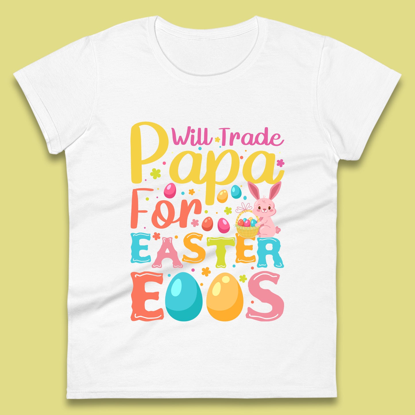 Papa For Easter Eggs Womens T-Shirt