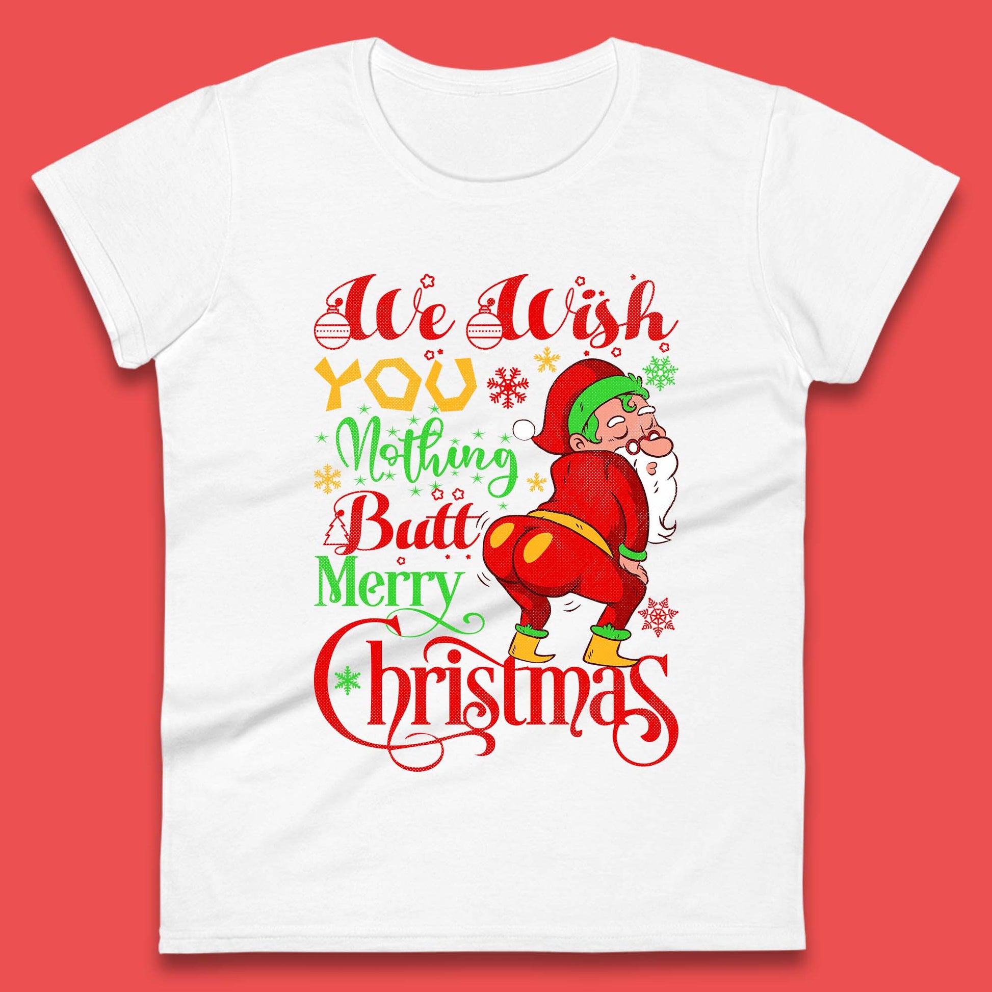 naughty santa christmas womens t shirt