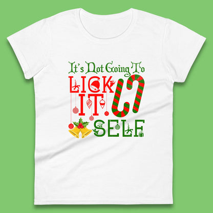 funny christmas candy cane womens t shirt