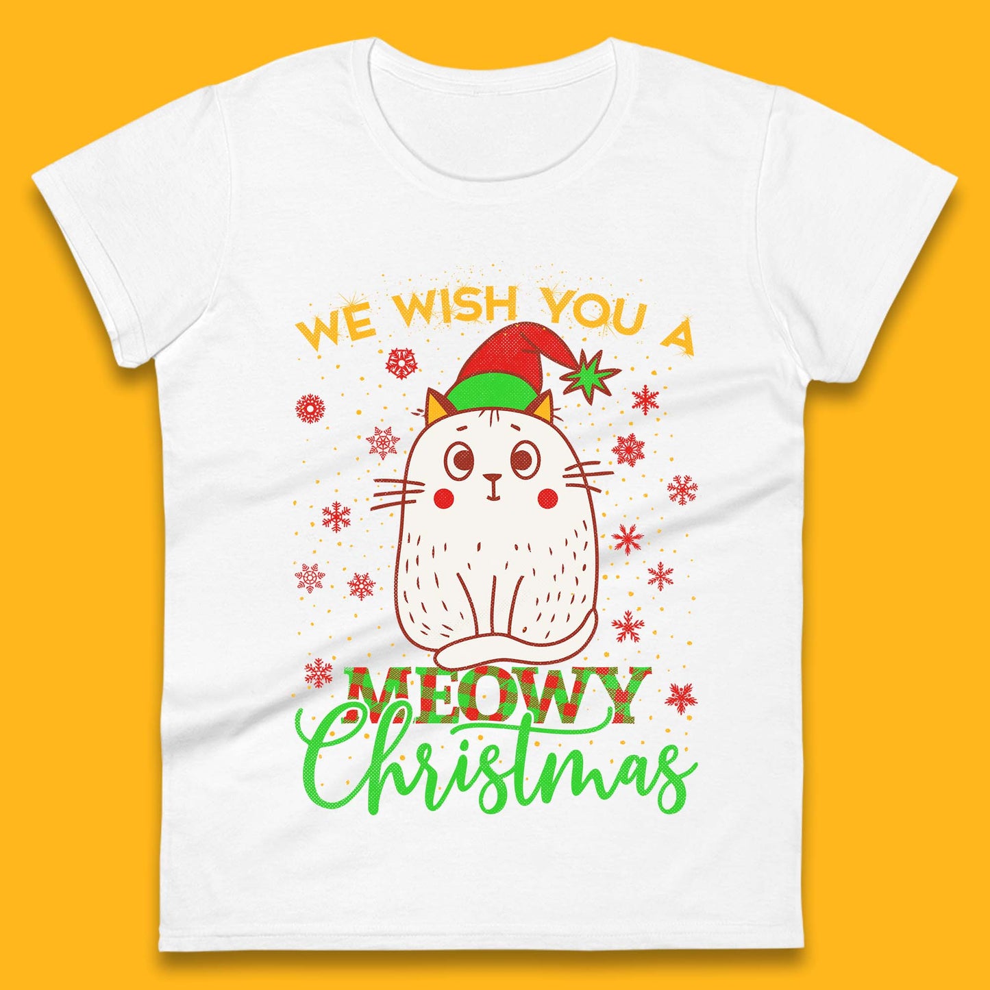 Meowy Christmas Ladies T-Shirt