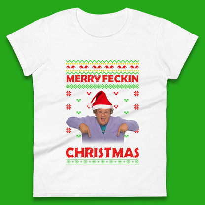 Merry Feckin Christmas Womens T-Shirt