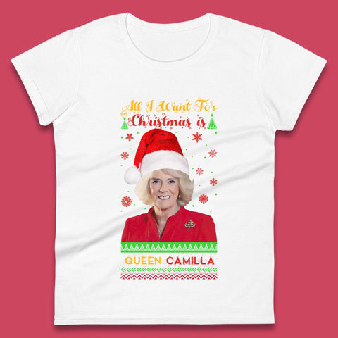 Queen Camilla Christmas Womens T-Shirt
