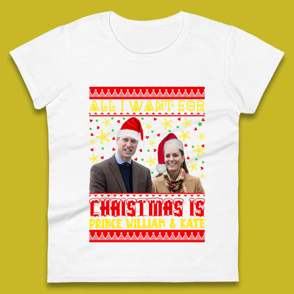 Prince William & Kate Christmas Womens T-Shirt
