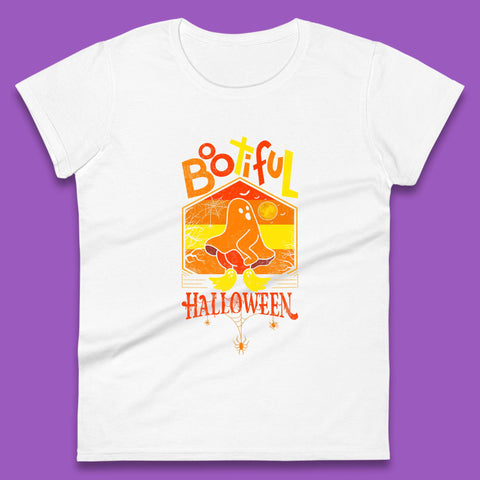 Bootiful Halloween Funny Ghost Big Butt Thick Halloween Ghost Booty Funny Humor Offensive Womens Tee Top