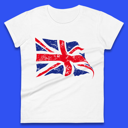 UK Flag Britain England Union Jack United Kingdom British Flag Patriotism Womens Tee Top