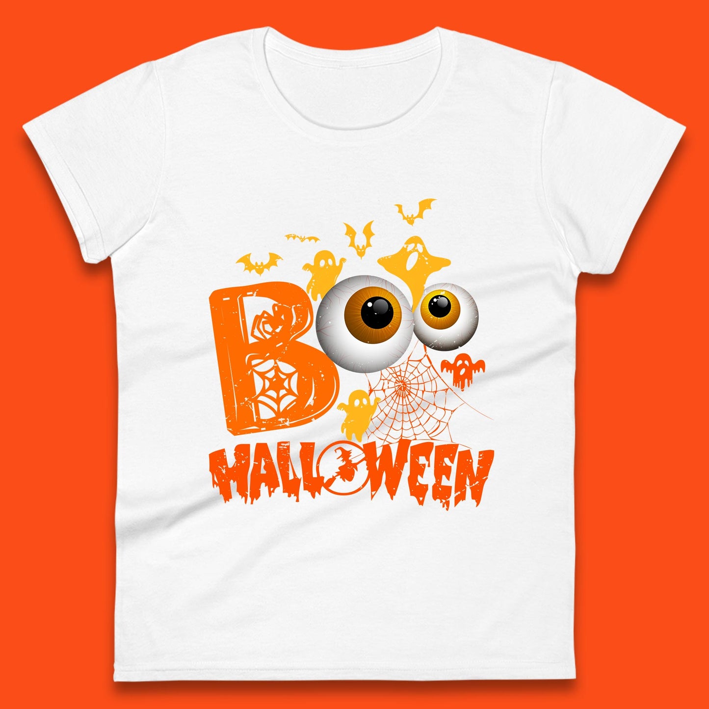 Halloween Spooky Boo Eye Balls Funny Halloween Boo Ghost Spooky Season Womens Tee Top