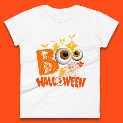 Halloween Spooky Boo Eye Balls Funny Halloween Boo Ghost Spooky Season Womens Tee Top