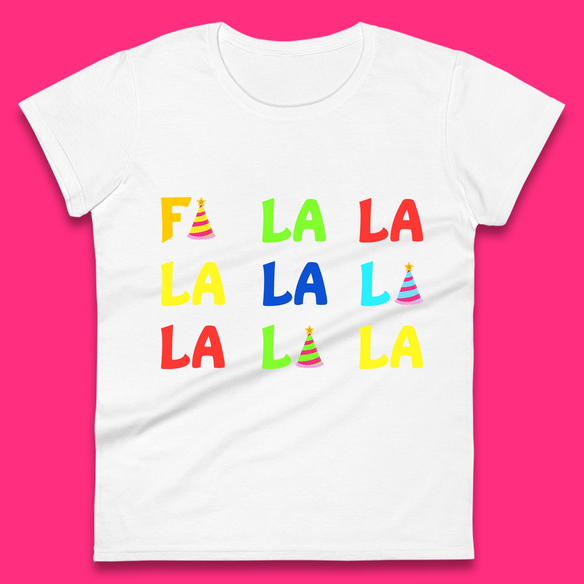 fa la la la christmas song womens t-shirt