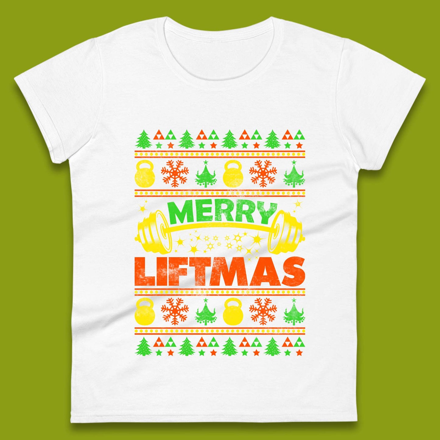 Merry Liftmas Christmas Womens T-Shirt