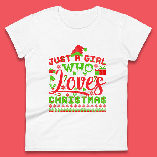 just a girl who loves christmas womens top