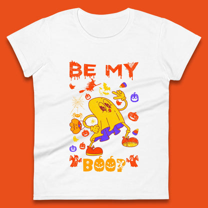 Bee My Boo Happy Halloween Boo Ghost Matching Costume Horror Scary Womens Tee Top