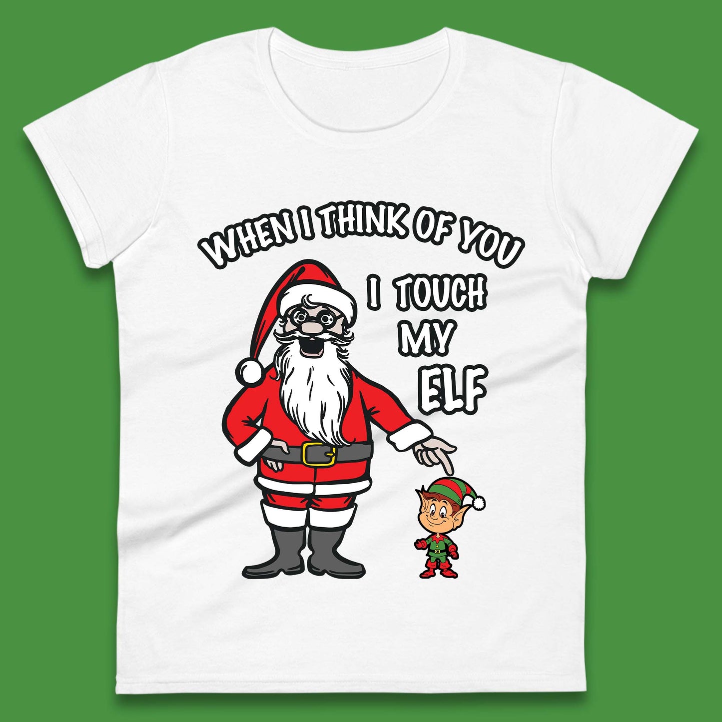 Cheeky Rude Funny Christmas Womens T-Shirt