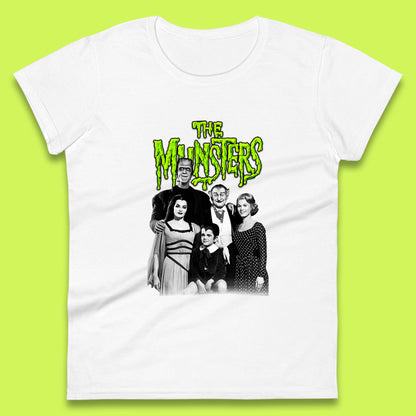 Vintage The Munsters Family TV Series Halloween Frankenstein Horror Scary Womens Tee Top