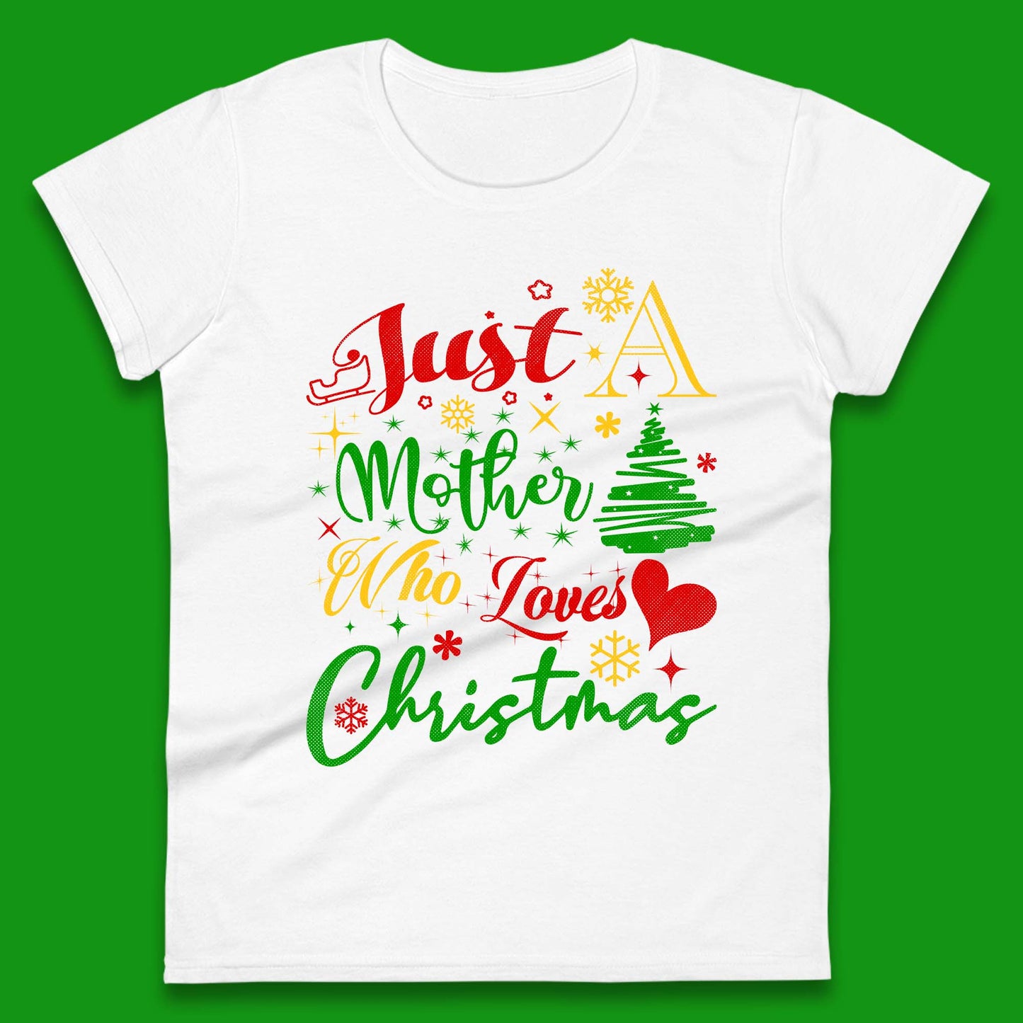 Mother Loves Christmas Womens T-Shirt