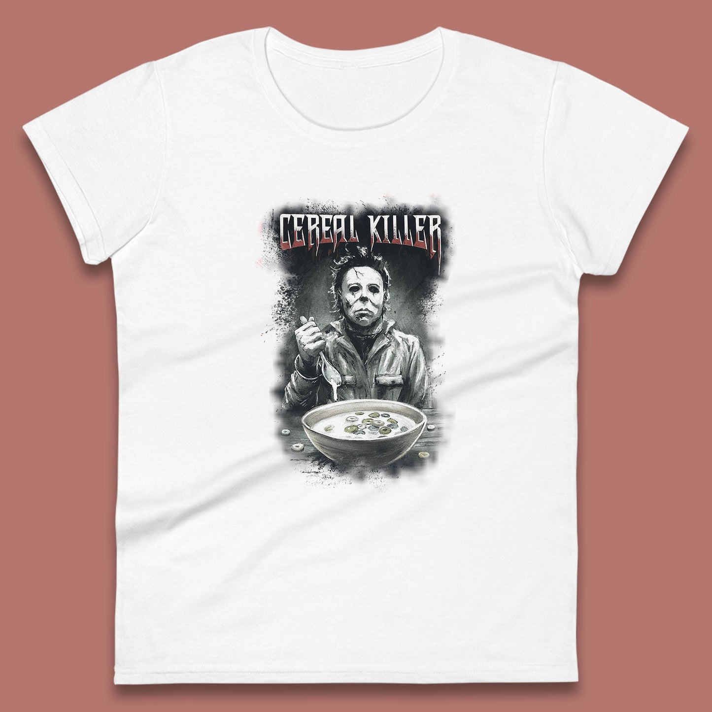 Michael Myers Cereal Killer Halloween Serial Killer Horror Movie Character Womens Tee Top
