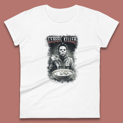Michael Myers Cereal Killer Halloween Serial Killer Horror Movie Character Womens Tee Top