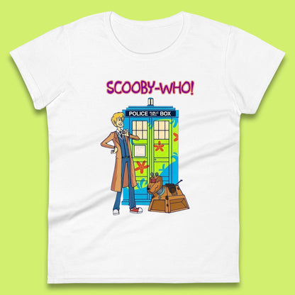 Scooby-Who Police Public Call Box  Scooby-Doo Doctor Who Tardis Police Box Womens Tee Top