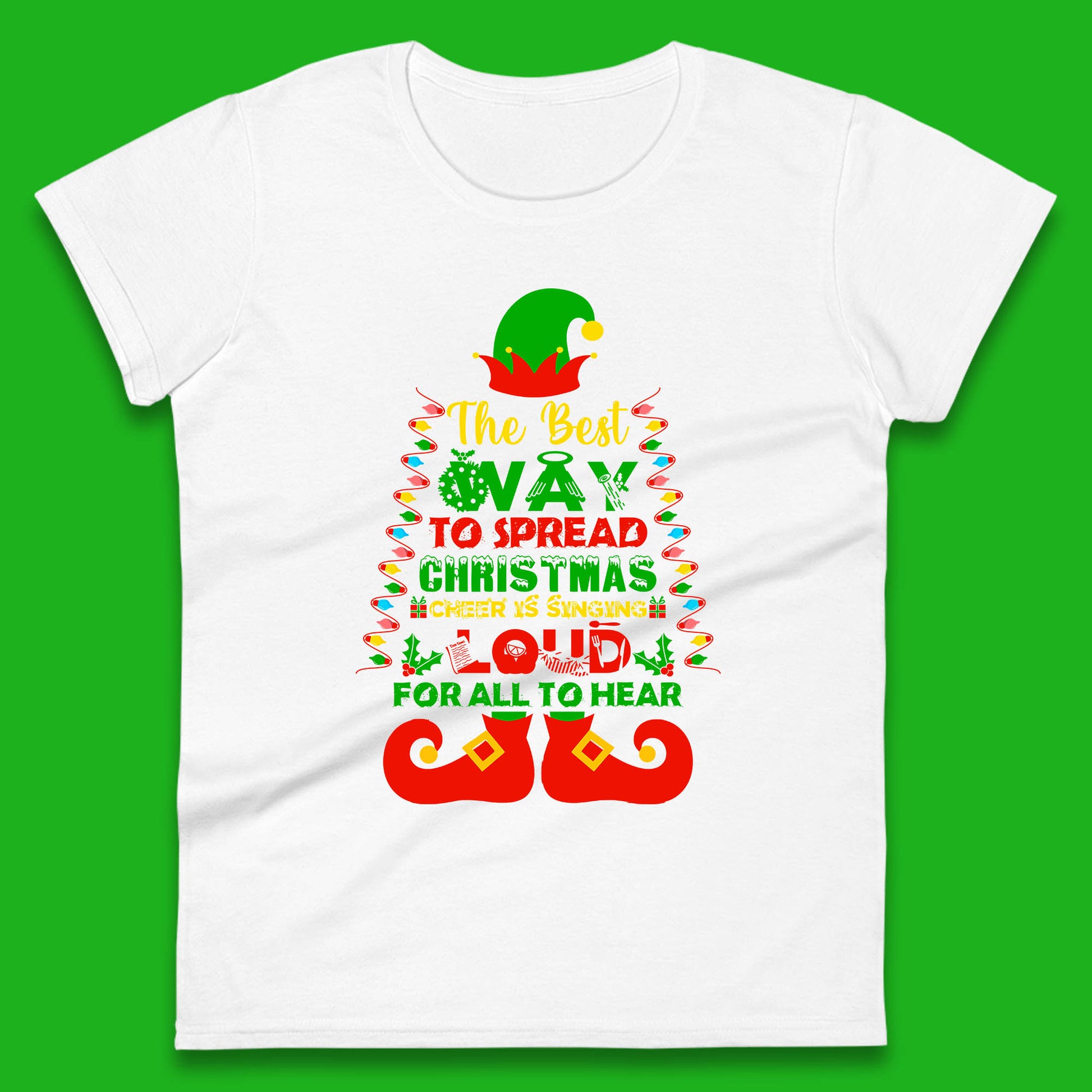 elf christmas quote womens t shirt