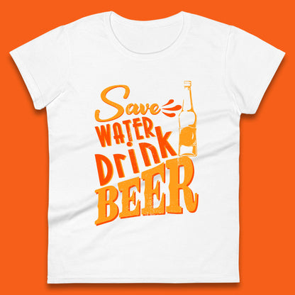 Save Water Drink Beer Halloween Horror Scary Beer Drinking Party Womens Tee Top