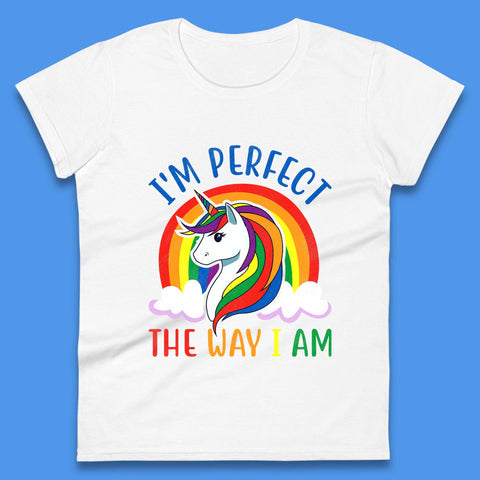 Rainbow Unicorn LGBT Pride Womens T-Shirt