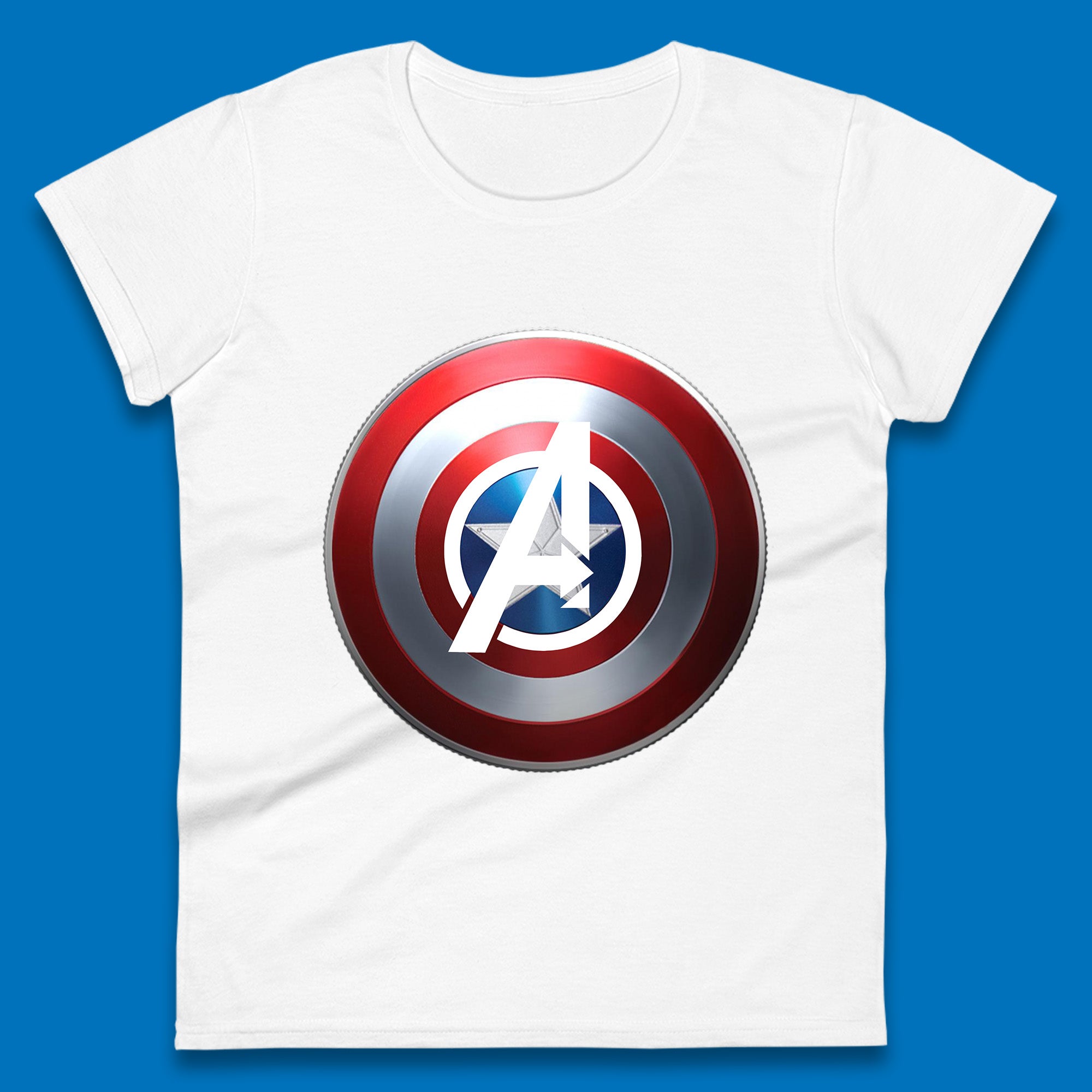 Captain America's Shield Marvel Avengers Captain America Cosplay The Captain Steven Rogers Womens Tee Top