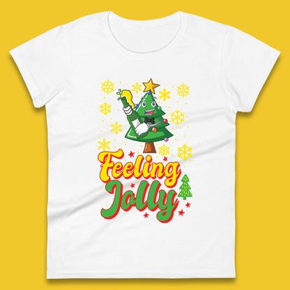 feeling jolly christmas beer womens t shirt
