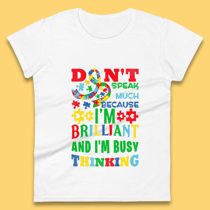 Autism Busy Thinking Womens T-Shirt