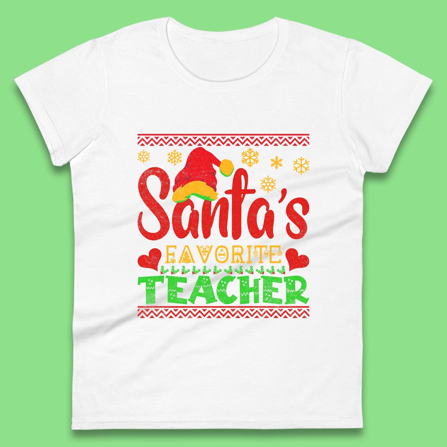 christmas santas favorite teacher t shirt