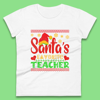 christmas santas favorite teacher t shirt