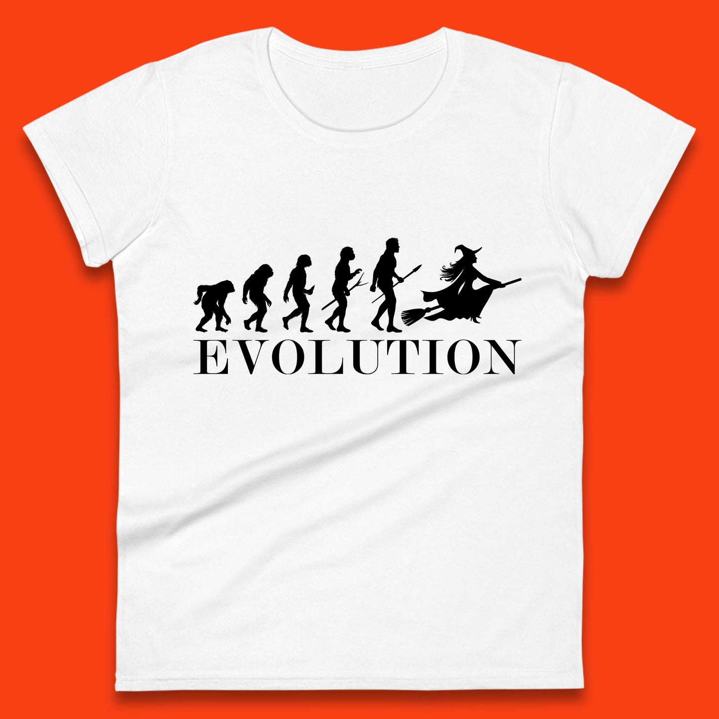 Witch Evolution Halloween Scary Spooky Witch Costume Womens Tee Top
