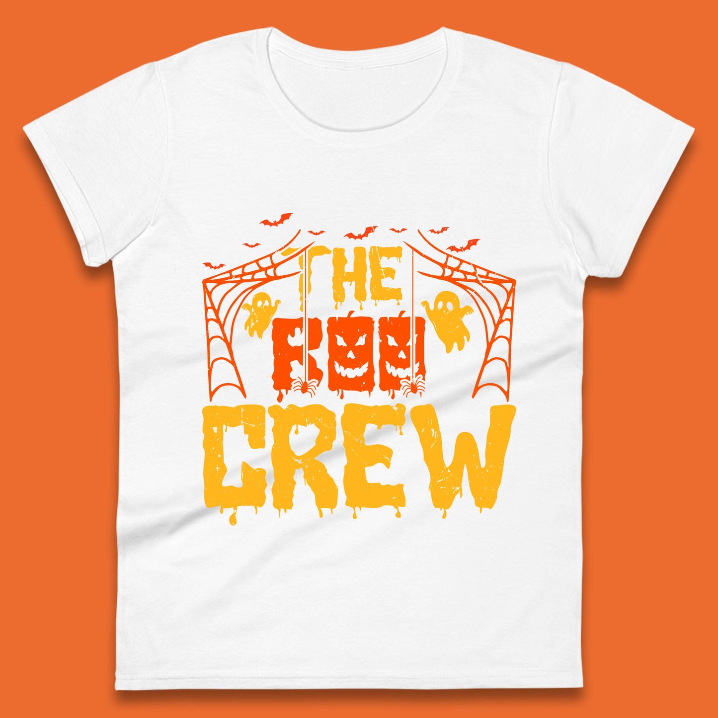 The Boo Crew Halloween Horror Spooky Boo Squad Matching Halloween Costume Womens Tee Top