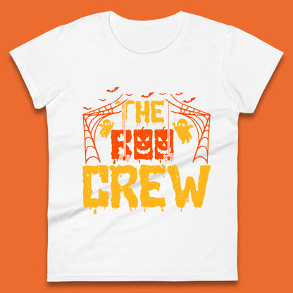 The Boo Crew Halloween Horror Spooky Boo Squad Matching Halloween Costume Womens Tee Top