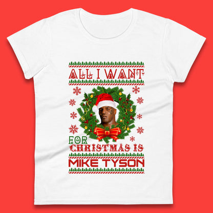 Mike Tyson Christmas Womens T-Shirt