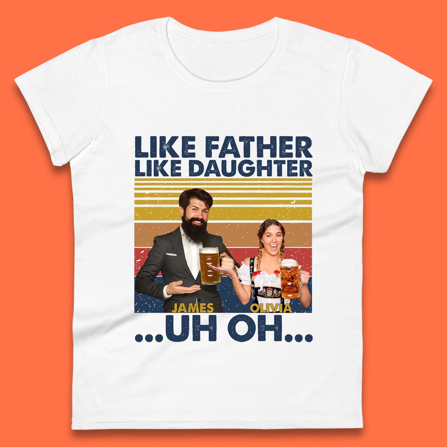 Personalised Like Father Like Daughter Womens T-Shirt