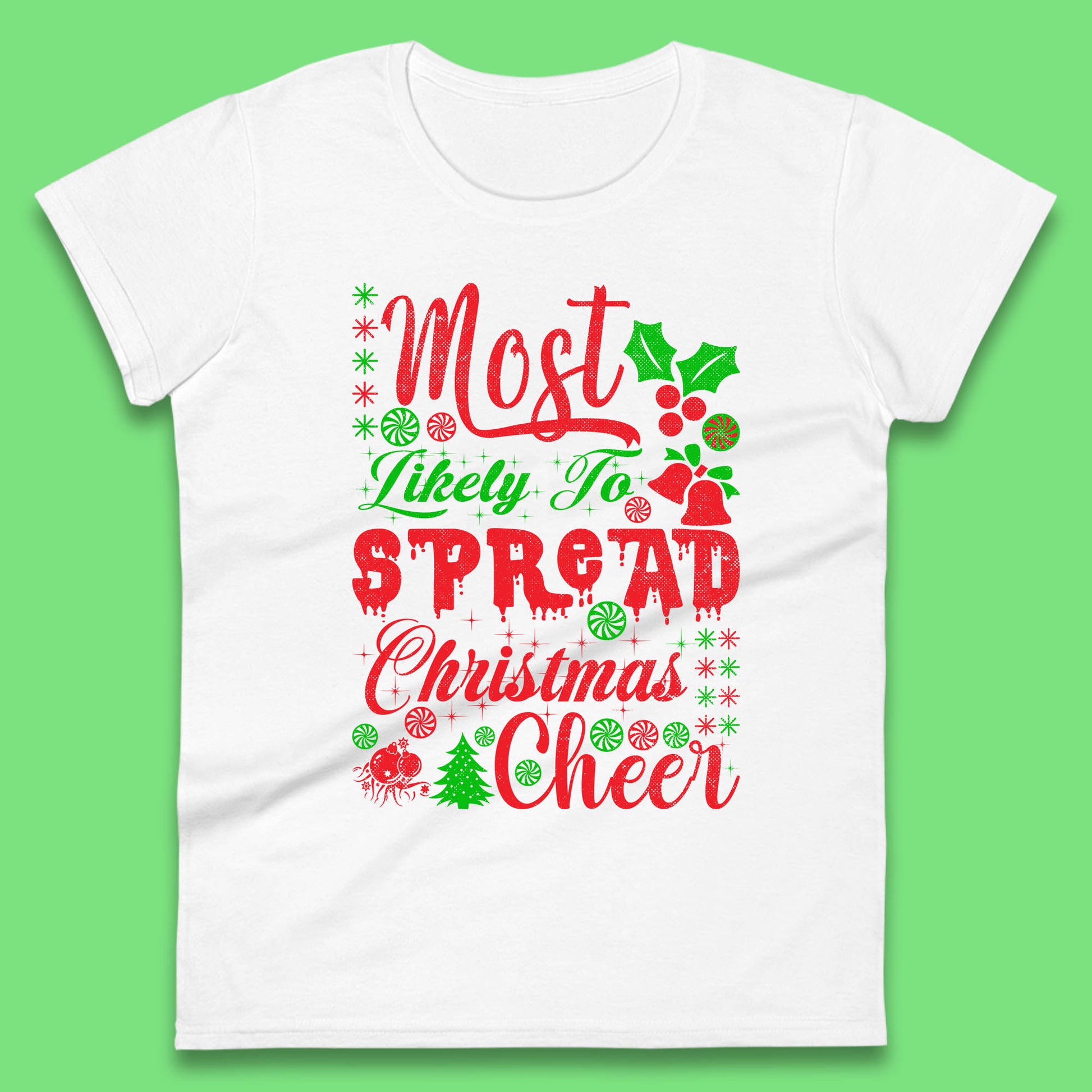 spread christmas cheer womens t shirt