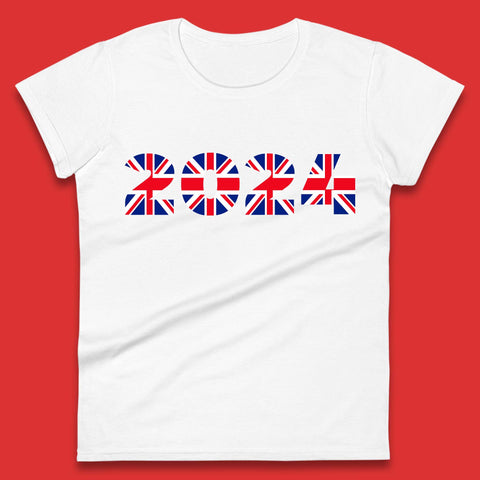 New Year 2024 UK Flag Womens T-Shirt